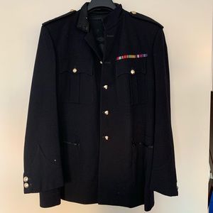 Vintage British Blue Military Coat Men’s L